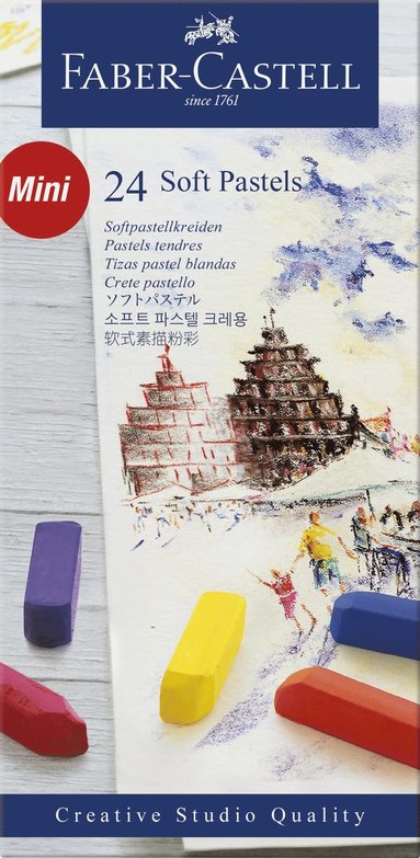 Torrpastellkrita Faber-Castell Creative halvl&auml;ngd 24 f&auml;rger