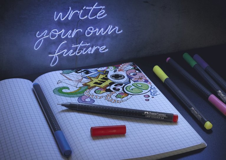 Fiberspetspenna Faber-Castell Grip Finepen 20 färger, Övrigt