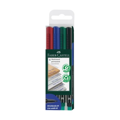 Märkpenna Multimark permanent M 4-pack Faber Castell