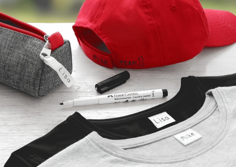 Tvättpenna Faber-Castell textil rund spets svart, Övrigt