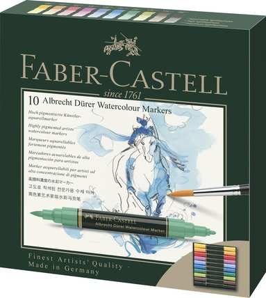 Markerpenna Faber-Castell Albrecht D&uuml;rer Watercolour 10 f&auml;rger