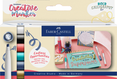Kalligrafipenna Faber-Castell Goldfaber Creative Marker - Soft lettering 6 färger