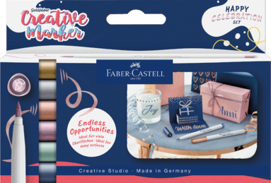 Tuschpenna Faber-Castell Goldfaber Creative Marker Brush - Happy Celebration 6 färger