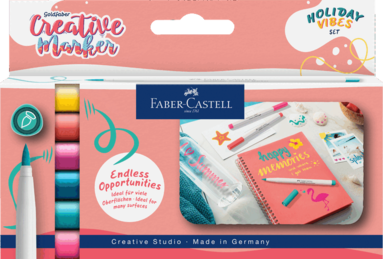 Tuschpenna Faber-Castell Goldfaber Creative Marker Brush - Holiday Vibes 6 f&auml;rger