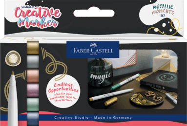 Tuschpenna Faber-Castell Goldfaber Creative Marker 1,5 - Metallic Moments 6 färger