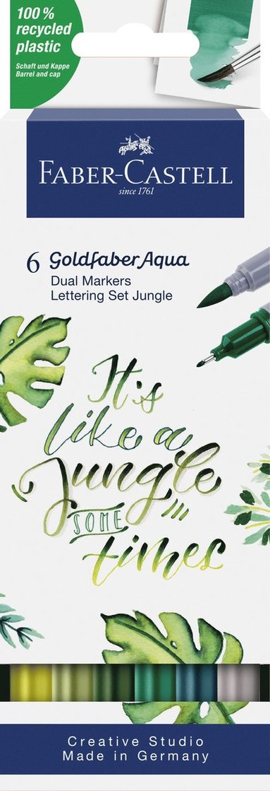 Tuschpenna Faber-Castell Goldfaber Aqua Dual Marker 6-pack Jungle