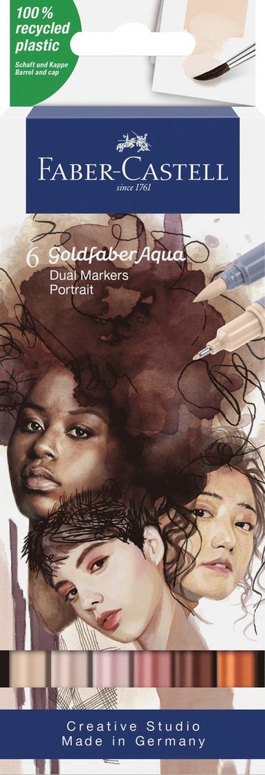 Tuschpenna Faber-Castell Goldfaber Aqua Dual Marker 6-pack Portrait