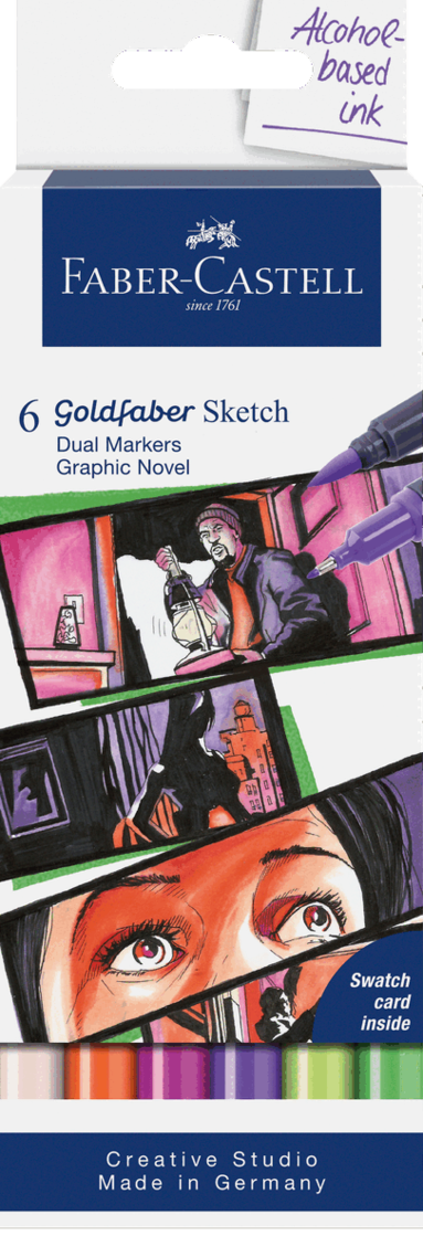 Tuschpenna Faber-Castell Goldfaber Sketch Marker Graphic novel 6 färger
