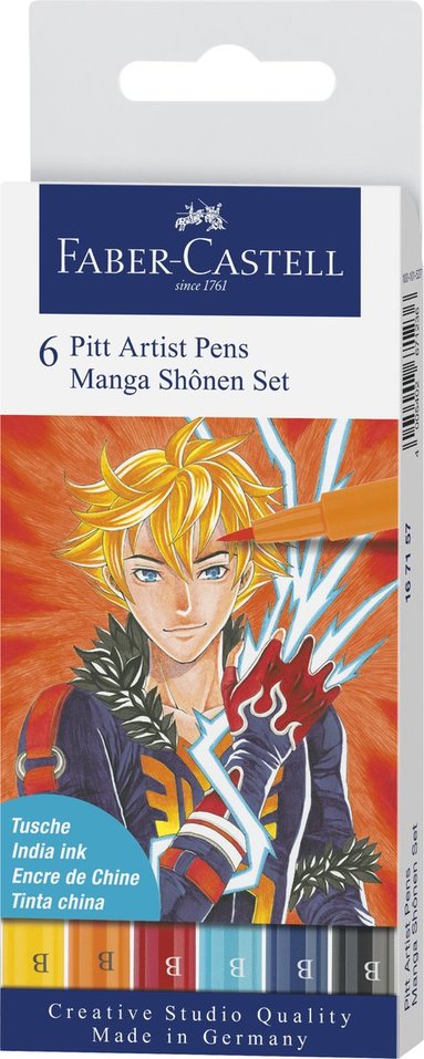 Tuschpenna Faber-Castell PITT Artist Pens Manga Shônen Set