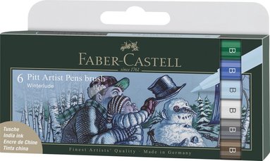 Tuschpenna Faber-Castell PITT Artist Pen Brush 6-pack vinterf&auml;rger