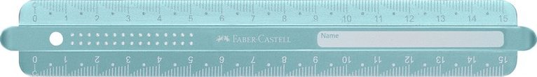 Linjal 15cm Faber-Castell Anti-break lila, rosa, turkos, Övrigt