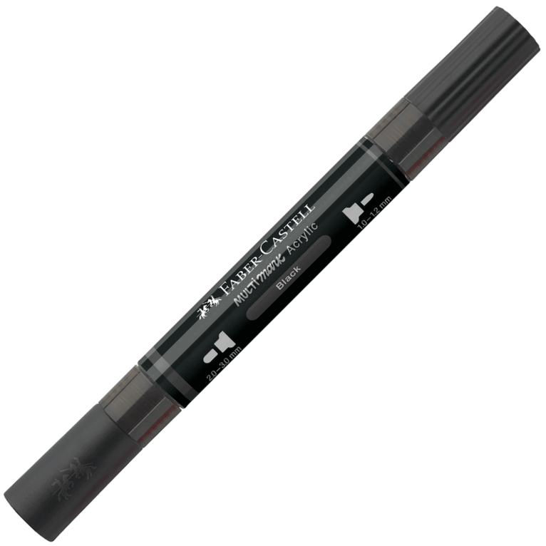 Tuschpenna Faber-Castell Multimark Acrylic - 199 Black, Övrigt
