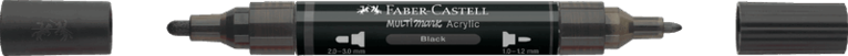 Tuschpenna Faber-Castell Multimark Acrylic - 199 Black, Övrigt