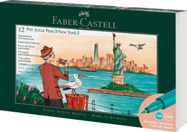 Tuschpenna Faber-Castell PITT Artist Pen - New York 12 f&auml;rger