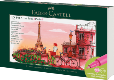 Tuschpenna Faber-Castell PITT Artist Pen - Paris 12 f&auml;rger
