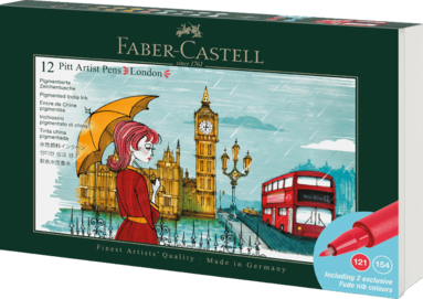 Tuschpenna Faber-Castell PITT Artist Pen - London 12 f&auml;rger