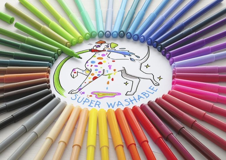 Fiberspetspenna Faber-Castell 50 färger, Övrigt