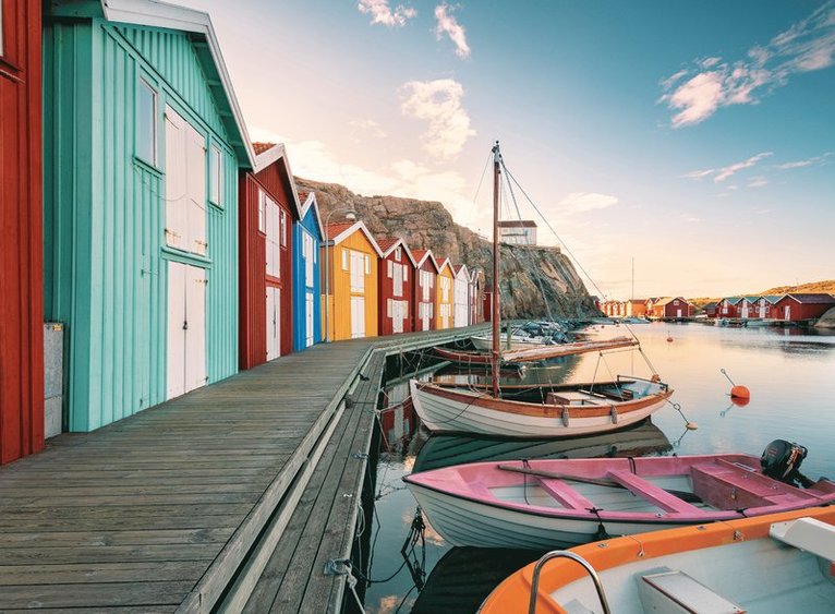 Pussel 500 bitar - Boathouses In Smogen, Övrigt
