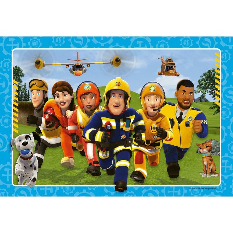 Pussel 2x12 bitar Fireman Sam Rescuers are coming, Övrigt