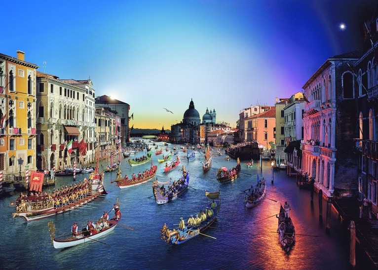 Pussel 1000 bitar Venice Day to Night, Övrigt