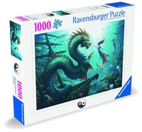Pussel 1000 bitar Enchanted Depths Dragon Mermaid