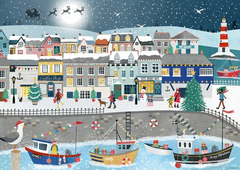 Weihnachtspuzzle 1000 Teile - Weihnachten am Hafen, Övrigt