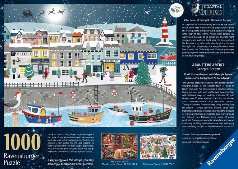 Weihnachtspuzzle 1000 Teile - Weihnachten am Hafen, Övrigt