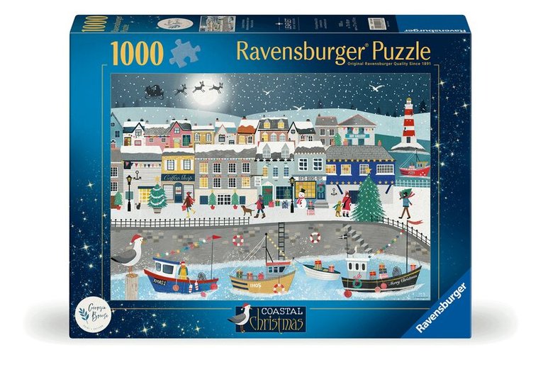 Weihnachtspuzzle 1000 Teile - Weihnachten am Hafen, Övrigt