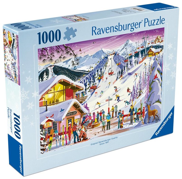 Erwachsenenpuzzle 1000 Teile - Auf der Skipiste, Övrigt
