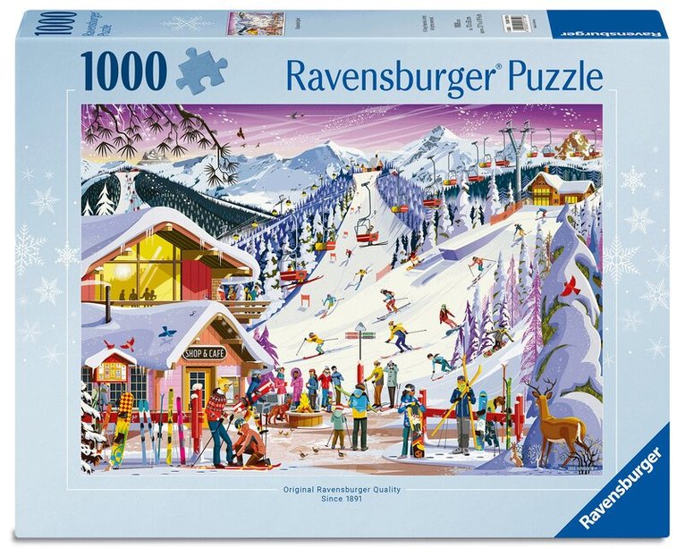 Erwachsenenpuzzle 1000 Teile - Auf der Skipiste, Övrigt