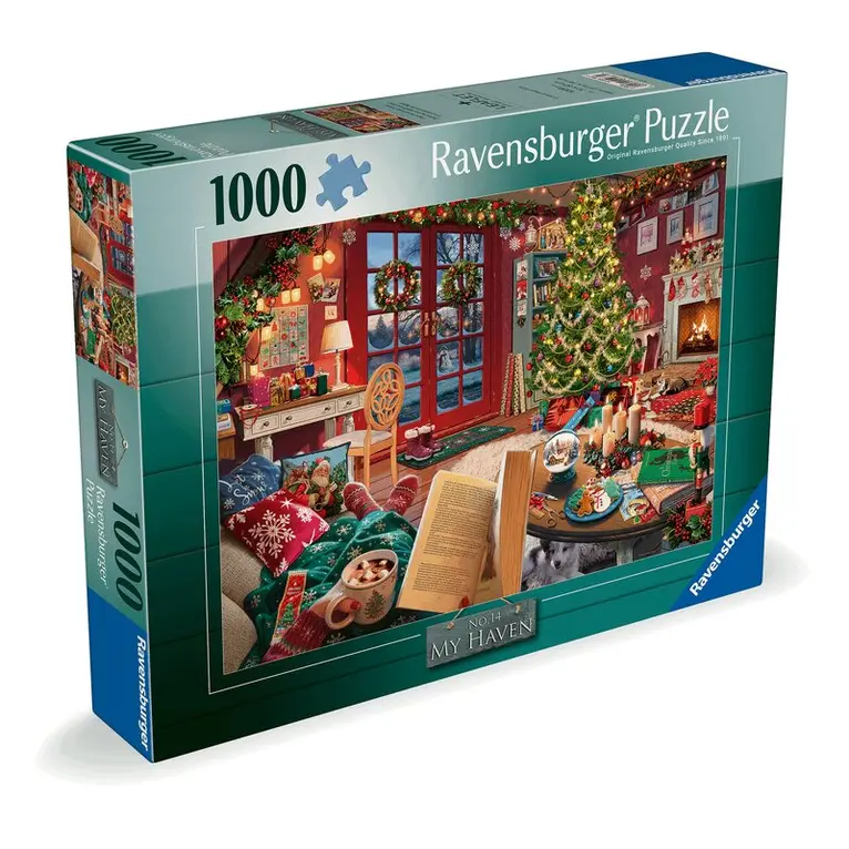 Pussel 1000 bitar My Haven No14 Christmas Cabin, Övrigt. Tillgänglighet: Tillfälligt slut