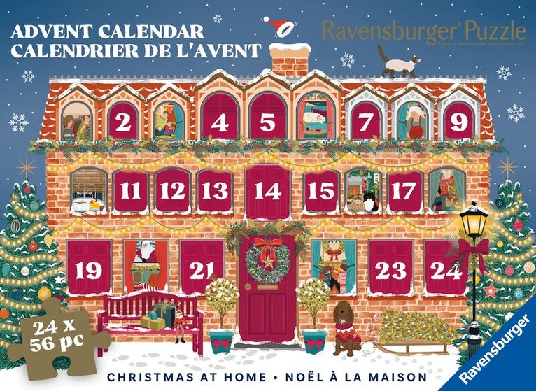 Puzzle-Adventskalender 24x56 Teile - Christmas at Home, Övrigt