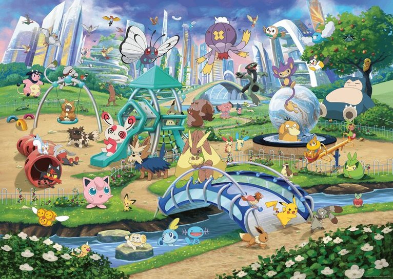 Erwachsenenpuzzle 1000 Teile - Pokémon - Eevee and Park, Övrigt