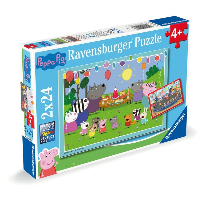 Pussel 2x24 bitar Peppa Pig It's Party Time!, Övrigt