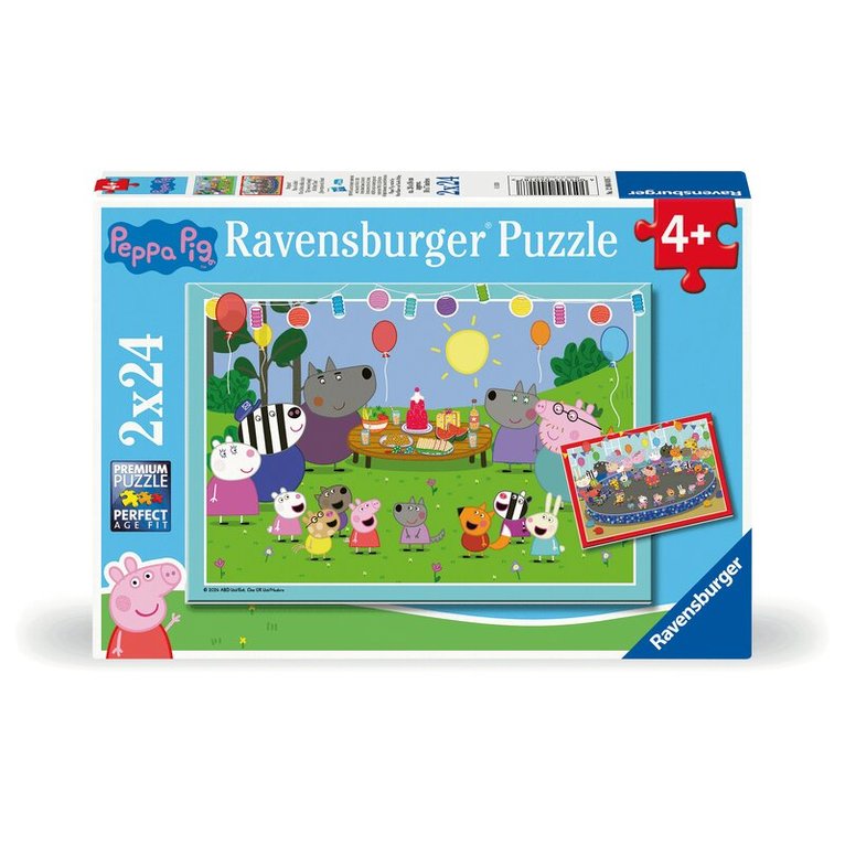 Pussel 2x24 bitar Peppa Pig It's Party Time!, Övrigt