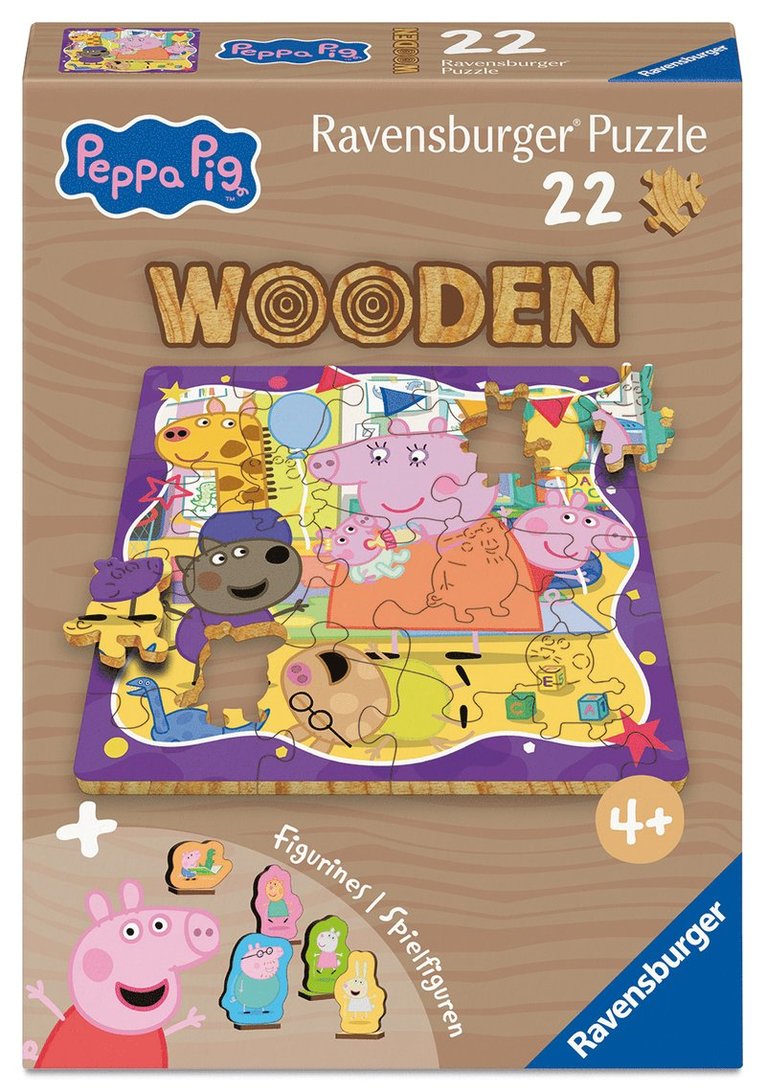 Träpussel 22 bitar Peppa Pig, Övrigt
