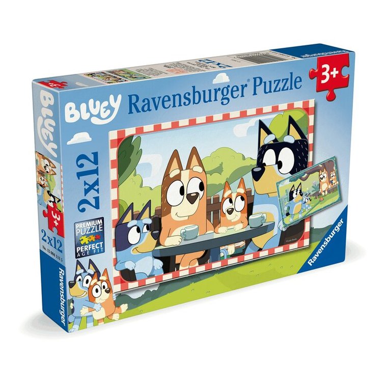 Pussel 2x12 bitar Bluey Family Time, Övrigt