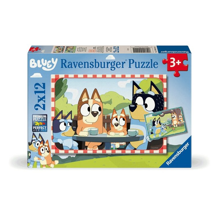 Pussel 2x12 bitar Bluey Family Time, Övrigt