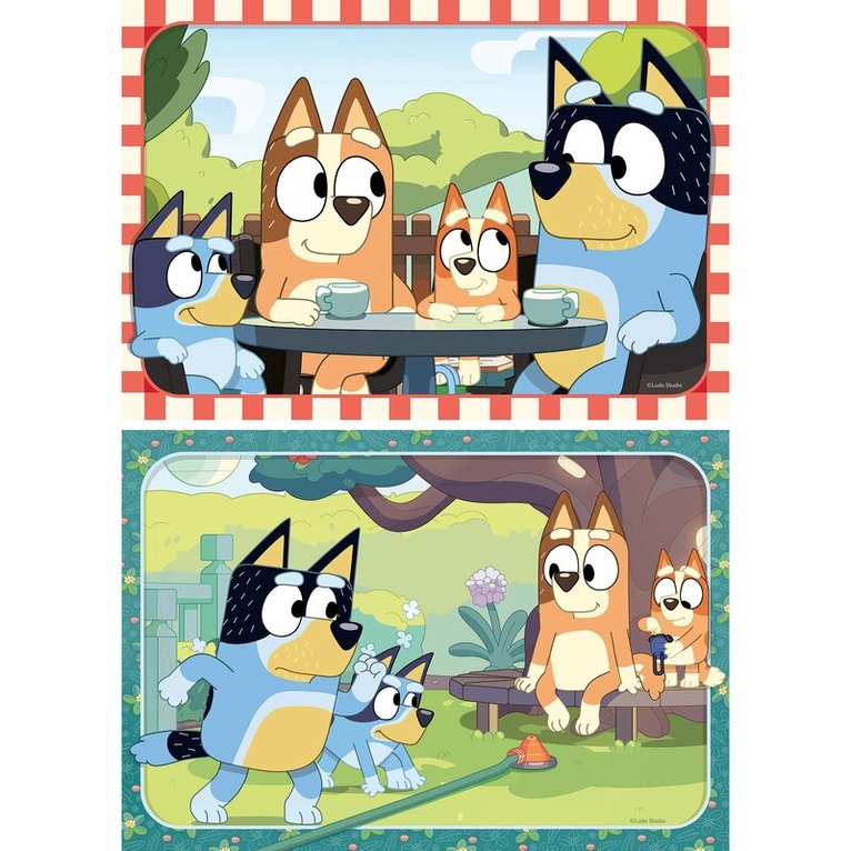 Pussel 2x12 bitar Bluey Family Time, Övrigt