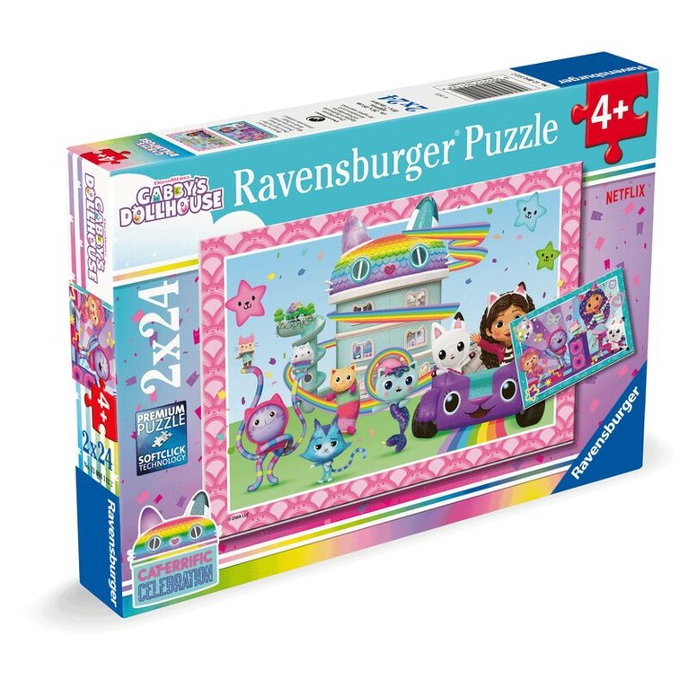 Pussel 2x24 bitar Gabby's Dollhouse, Övrigt