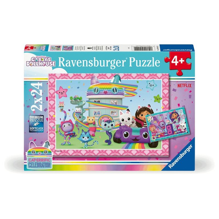 Pussel 2x24 bitar Gabby's Dollhouse, Övrigt