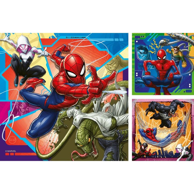 Pussel 3x49 bitar Marvel Spider Man, Övrigt