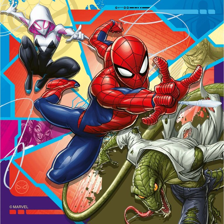 Pussel 3x49 bitar Marvel Spider Man, Övrigt