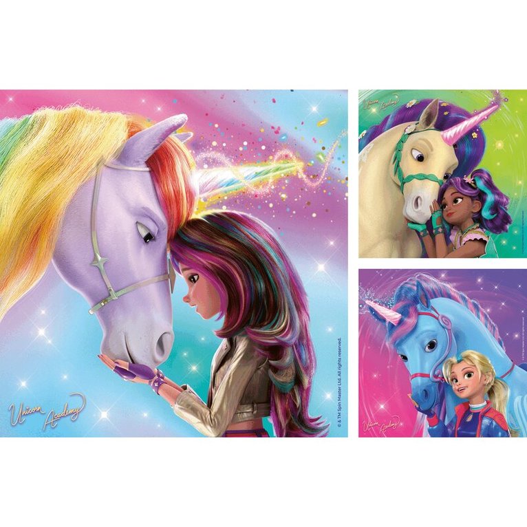 Pussel 3x49 bitar Unicorn Academy, Övrigt