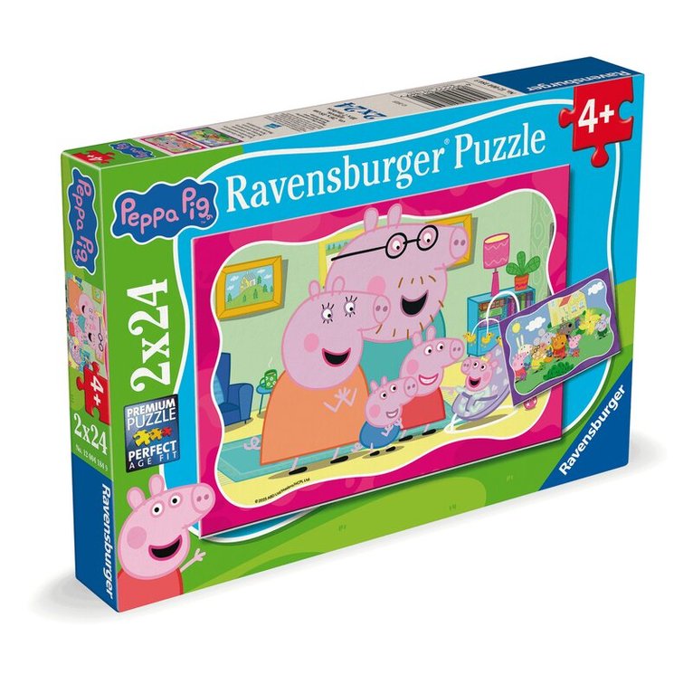 Pussel 2x24 XXL bitar Peppa Pig, Övrigt