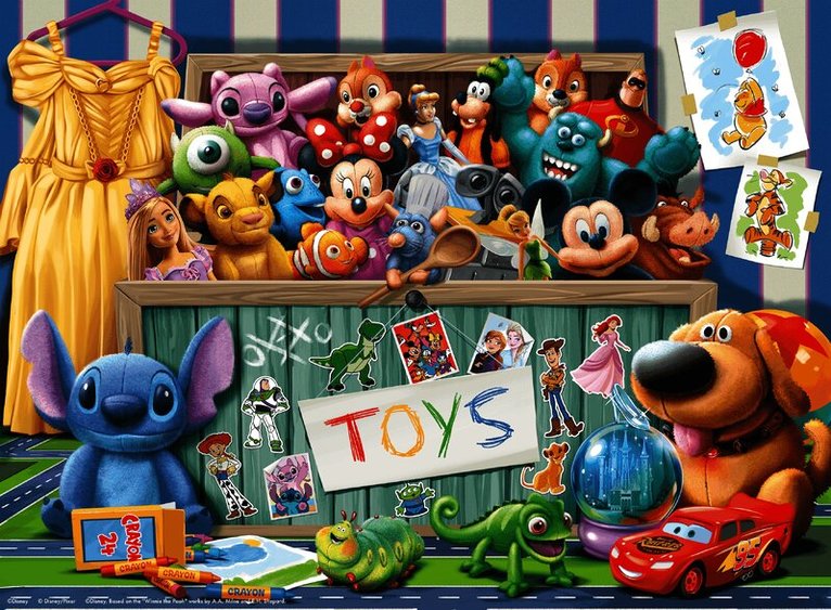 Pussel 100 bitar XXL Disney Pixar Multicharacter, Övrigt