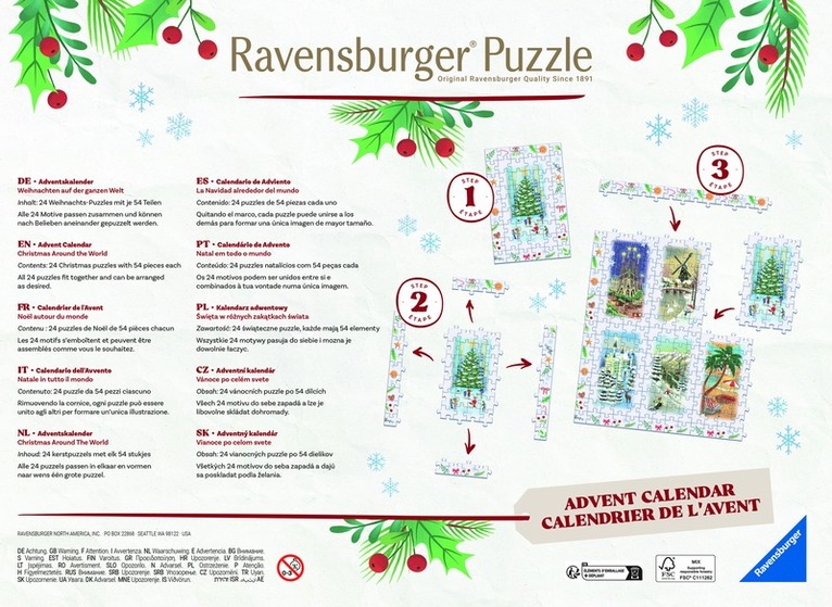 Pussel adventskalender Ravensburger, Övrigt