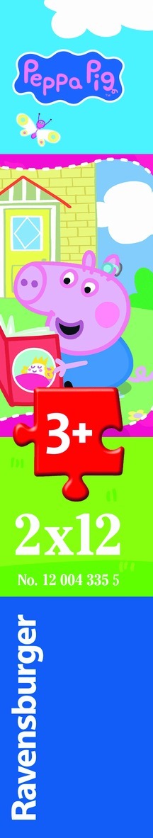 Pussel 2x12 bitar Peppa Pig - Happy Families, Övrigt