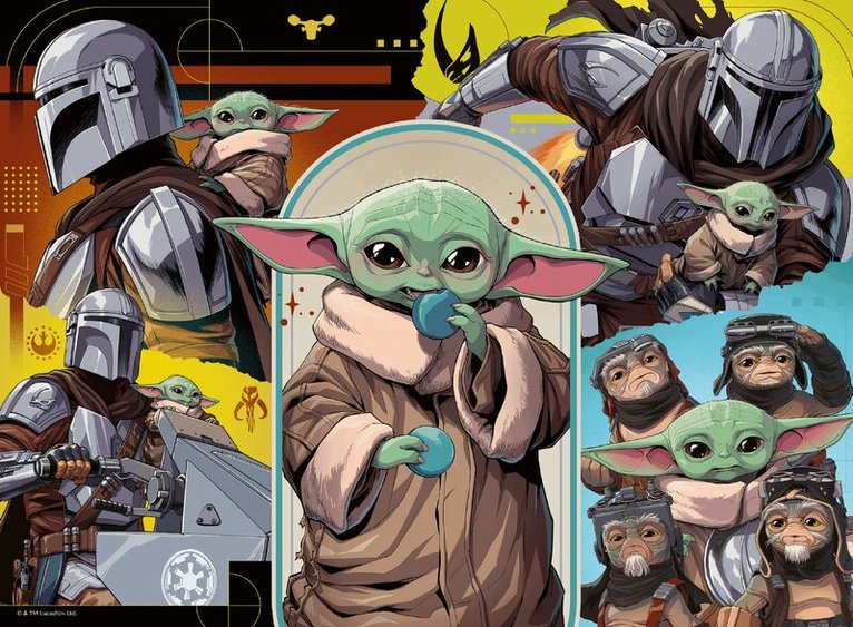 Pussel 100 bitar The Mandalorian & Grogu, Övrigt
