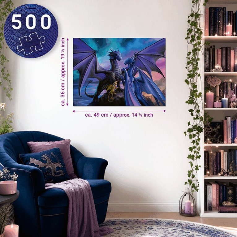 Pussel 500 bitar Romantasy Iron Flame, Övrigt